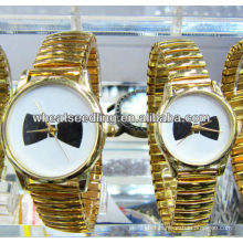 gold plated quartz couple wristwatch JW-01